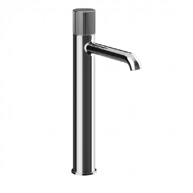 Tall single lever washbasin mixer without pop-up assembly. RIGATO