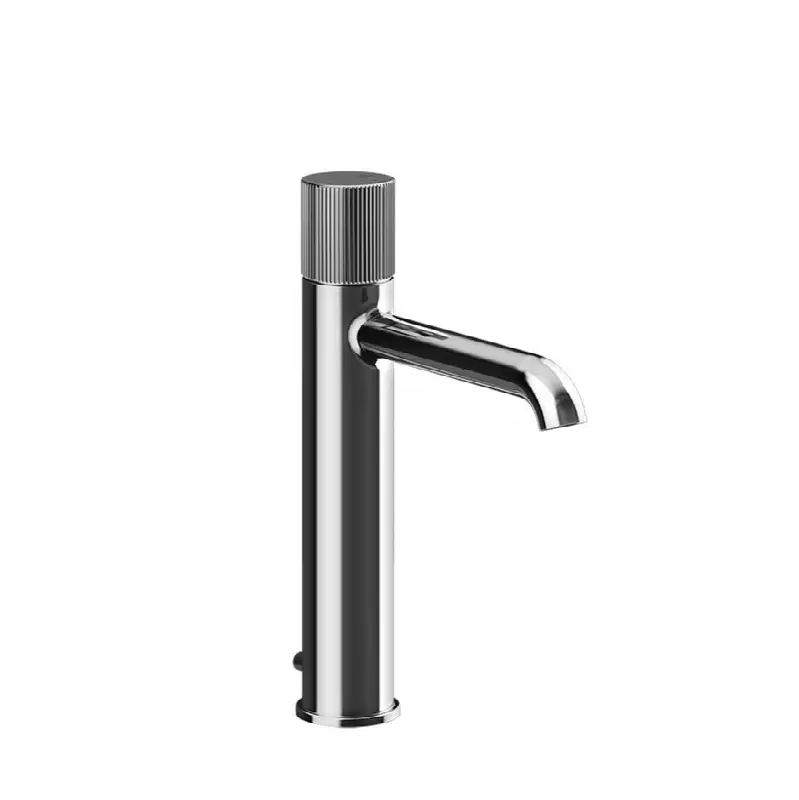 Medium single lever washbasin mixer with pop-up assembly. RIGATO