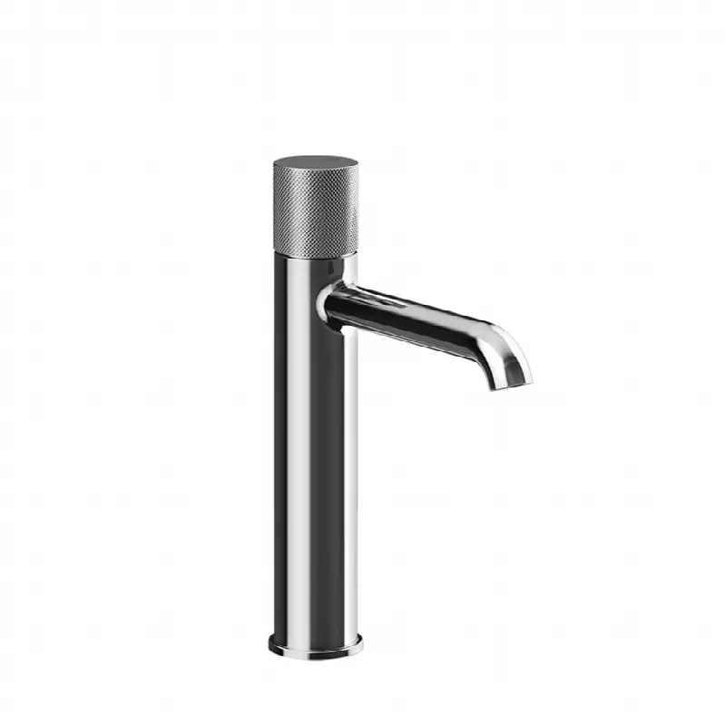 Medium single lever washbasin mixer without pop-up assembly. DIAMANTATO