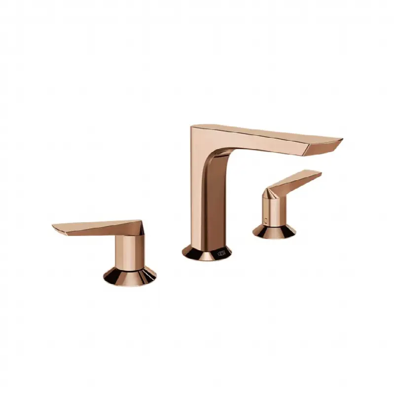 Widespread washbasin mixer without pop-up assembly