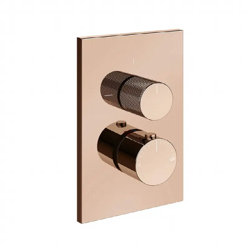 TRIM PARTS ONLY External parts for three ways diverter thermostatic and volume control. DIAMANTATO