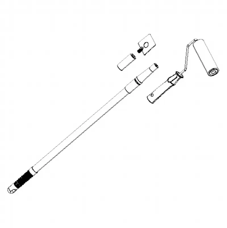 Roller + rod kit for shower head maintenance