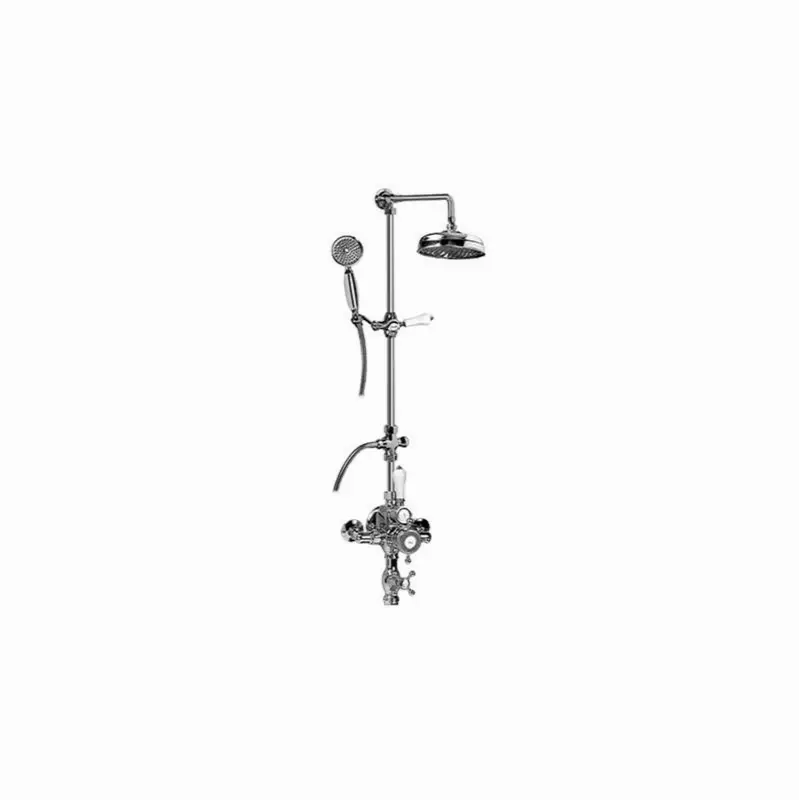Adley Traditional Exposed Thermostatic Tub and Shower System - w/Metal Handshower Handle