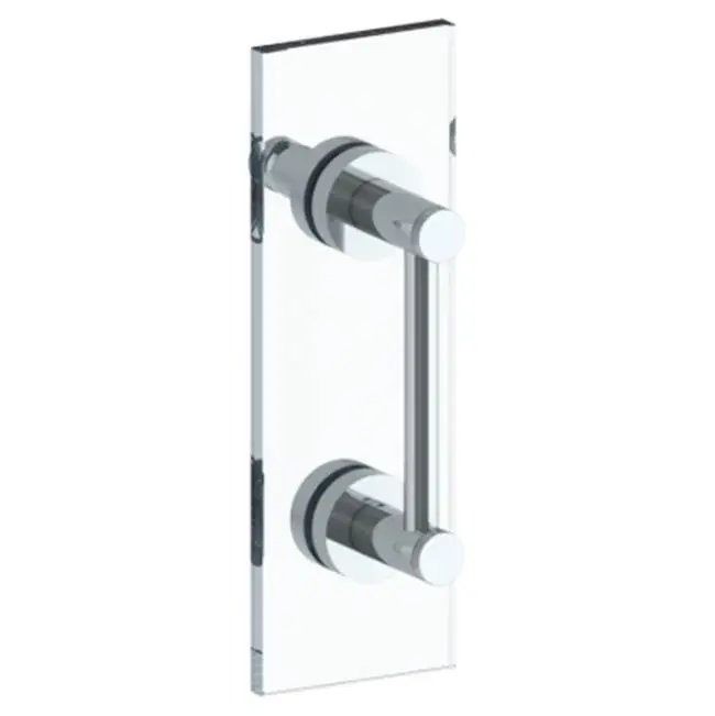 Sutton 6" Shower Door Pull w/ Knob/ Glass Mount Towel Bar with Hook