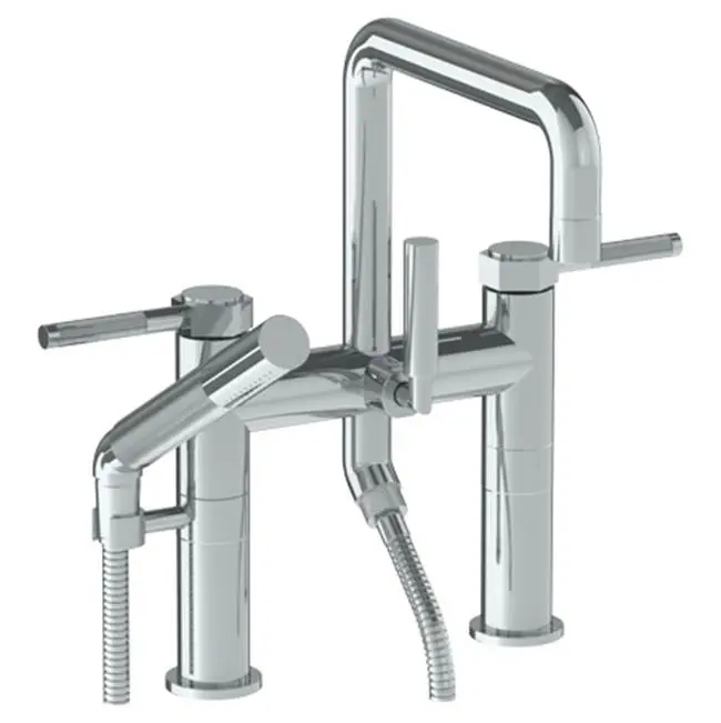Deck Mounted Square Exposed Bath Set with Hand Shower