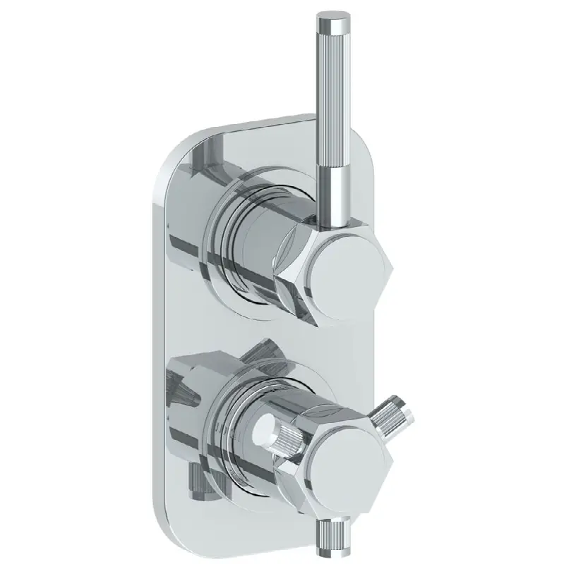 Wall Mounted Mini Thermostatic Shower Trim with built-in control, 3 1/2"