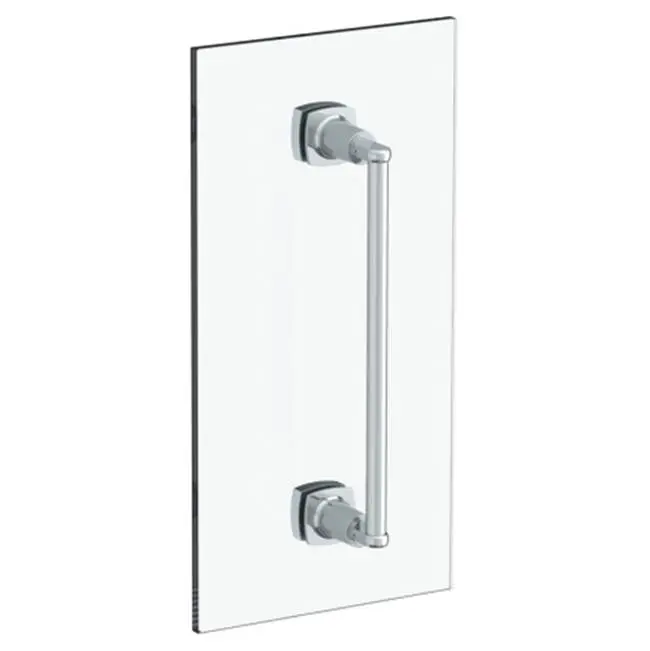 H-Line 12" shower door pull/ glass mount towel bar