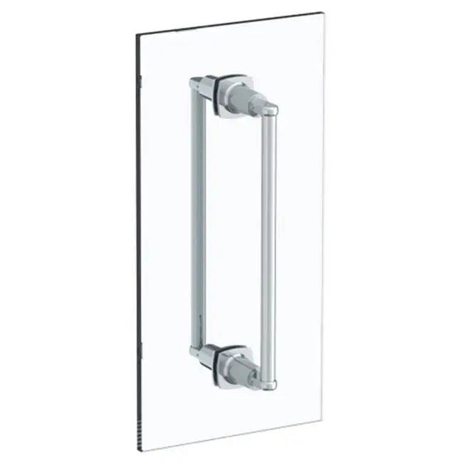 H-Line 24" double shower door pull/ glass mount towel bar