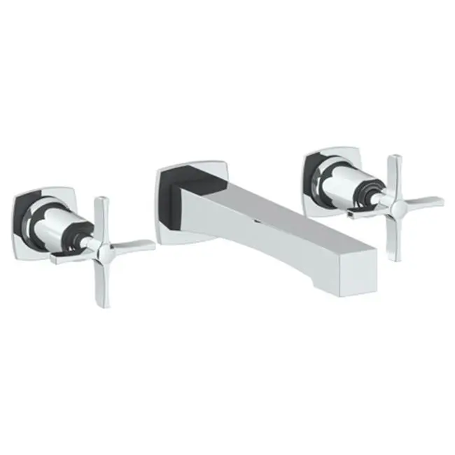 Wall Mounted 3 Hole Lavatory Set with 7 5/8" CTC Spout
