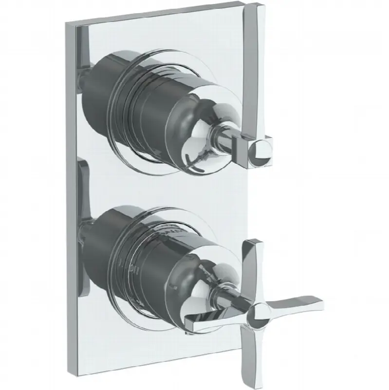 Wall Mounted Mini Thermostatic Shower Trim with built-in control, 3 1/2"