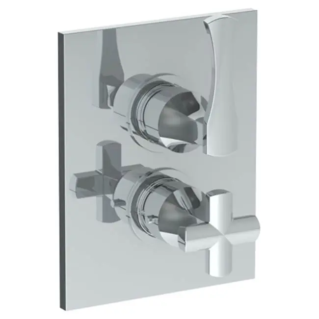 Wall Mounted Thermostatic Shower Trim with built-in control, 6 1/4" X 8"