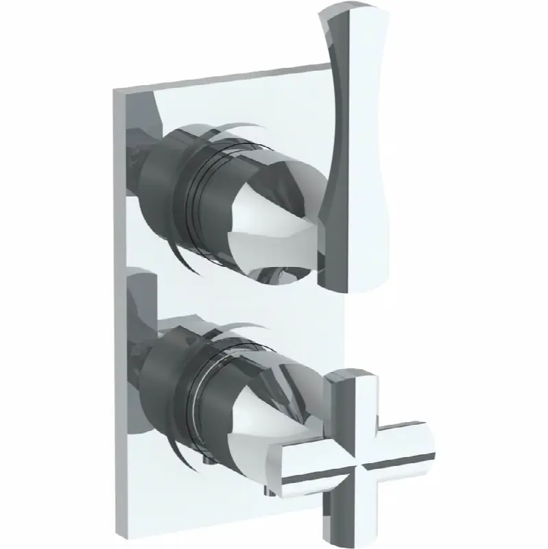 Wall Mounted Mini Thermostatic Shower Trim with built-in control, 3 1/2" X 8"