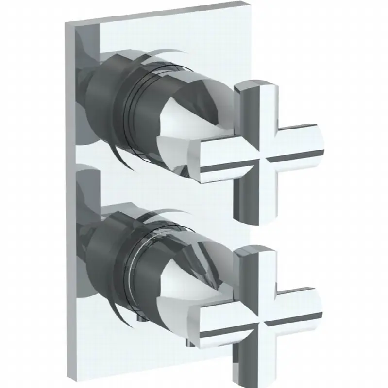 Wall Mounted Mini Thermostatic Shower Trim with built-in control, 3 1/2" X 8"