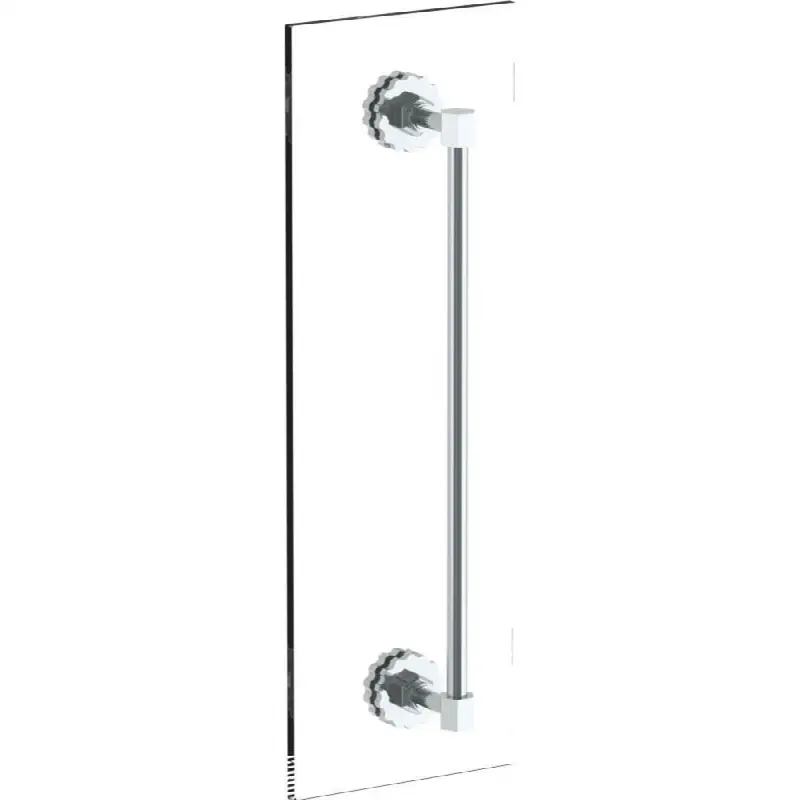 James 12" shower door pull/ glass mount towel bar
