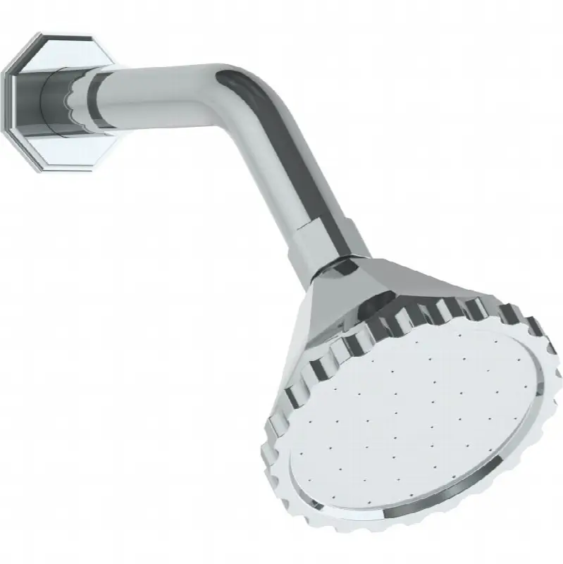 Wall Mounted Showerhead, 4" dia with 7-3/8" Arm and Flange