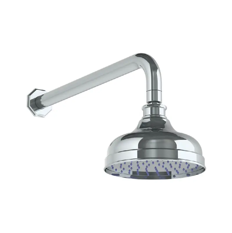 Wall Mounted Showerhead, 6" dia with 14" Arm and Flange