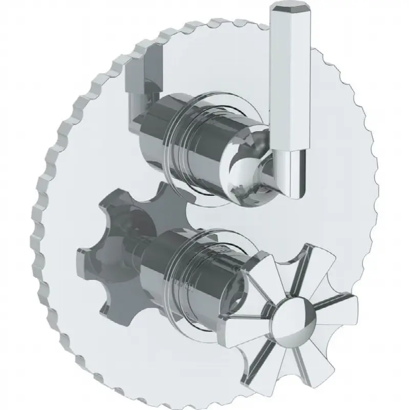 Wall Mounted Thermostatic Shower Trim with built-in control, 6 1/4" X 8"