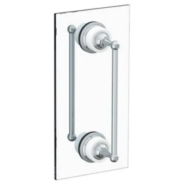 Venetian 12" Double Shower Door Pull/ Glass Mount Towel Bar