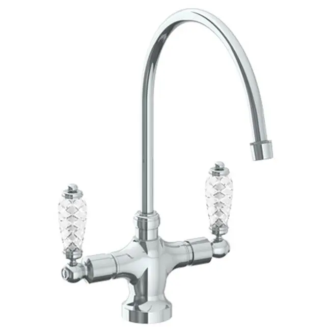 Deck Mounted 1 Hole Kitchen Faucet with 9 3/4" spout