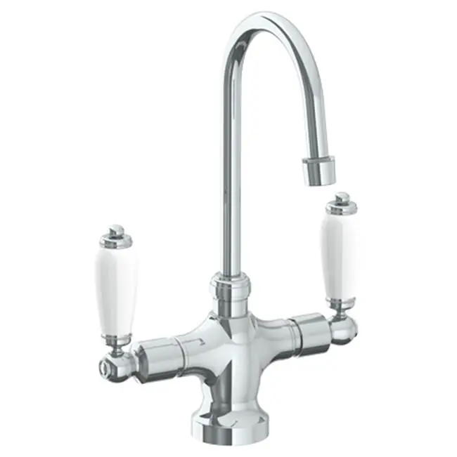 Deck Mounted 1 Hole Kitchen Faucet with 4 1/2" spout