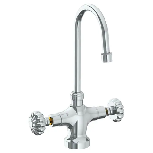 Deck Mounted 1 Hole Kitchen Faucet with 4 1/2" spout