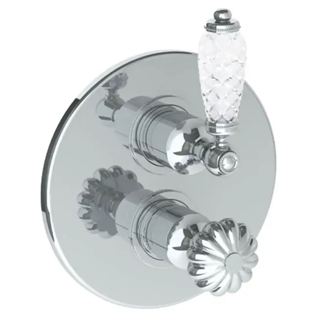 Wall Mounted Thermostatic Shower Trim with built-in control, 7 1/2"