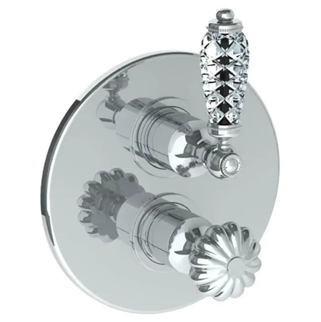 Wall Mounted Thermostatic Shower Trim with built-in control, 7 1/2"