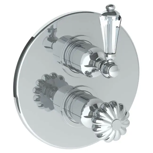 Wall Mounted Thermostatic Shower Trim with built-in control, 7 1/2"