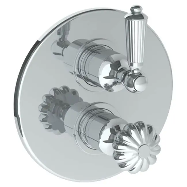 Wall Mounted Thermostatic Shower Trim with built-in control, 7 1/2"
