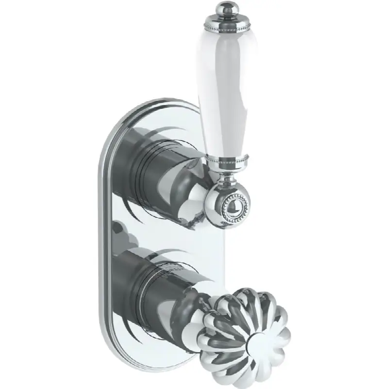Wall Mounted Mini Thermostatic Shower Trim with built-in control, 3 1/2"