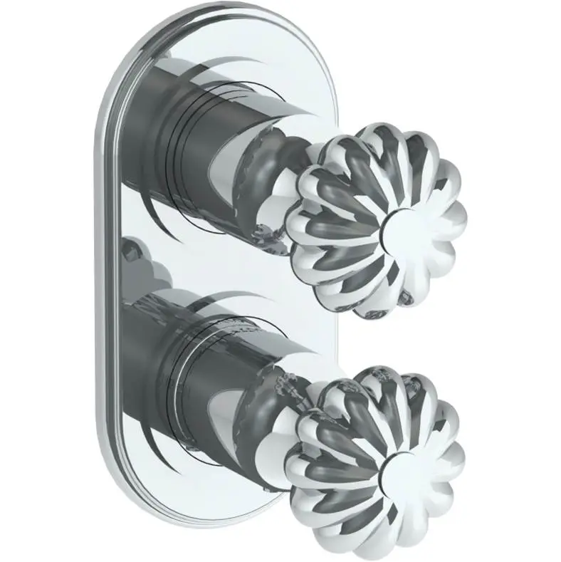 Wall Mounted Mini Thermostatic Shower Trim with built-in control, 3 1/2"