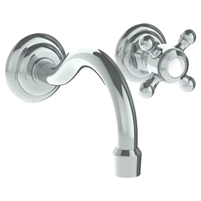 Wall Mounted 2 Hole Lavatory Set with 5 7/8" CTC Spout