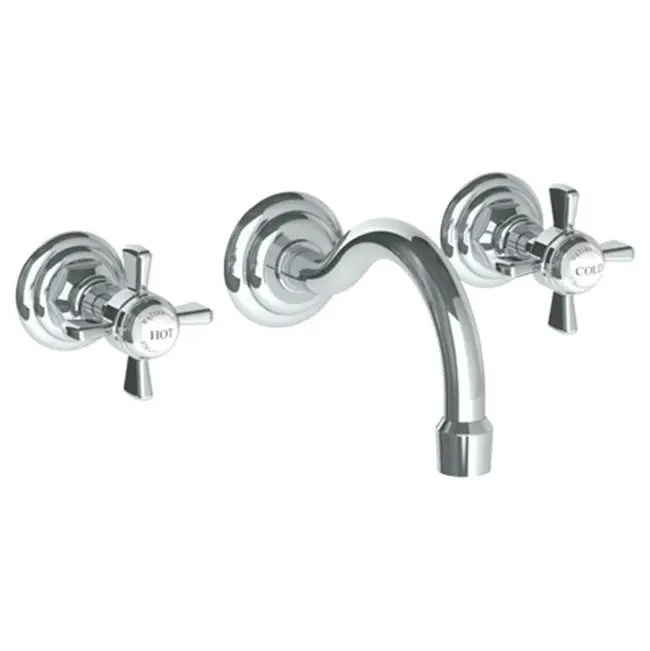 Wall Mounted 3 Hole Lavatory Set with 5 7/8" CTC Spout