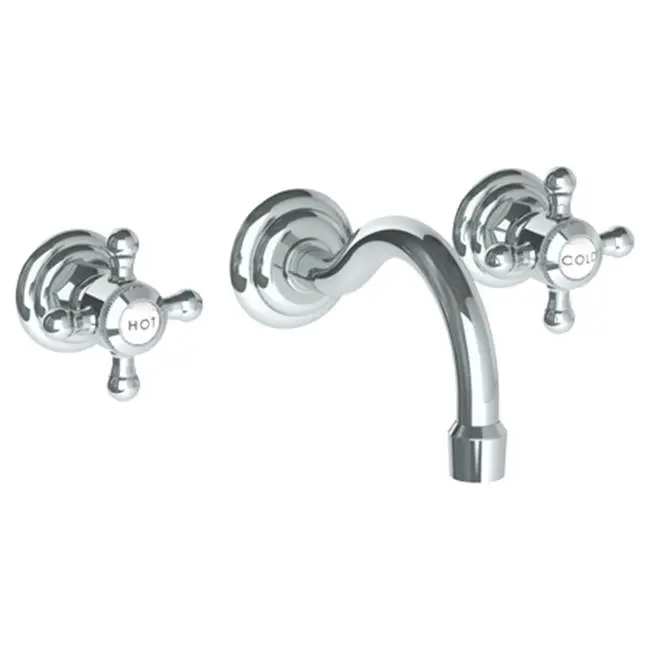 Wall Mounted 3 Hole Lavatory Set with 5 7/8" CTC Spout