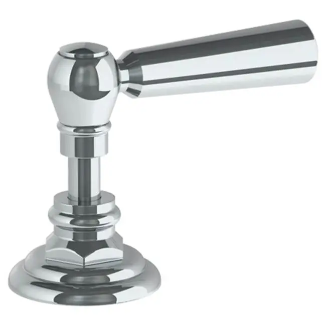 Trim For Deck Mounted Valve. Porcelain cross and lever buttons engraved "HOT