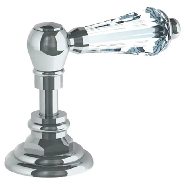 Trim For Deck Mounted Valve. Porcelain cross and lever buttons engraved "HOT
