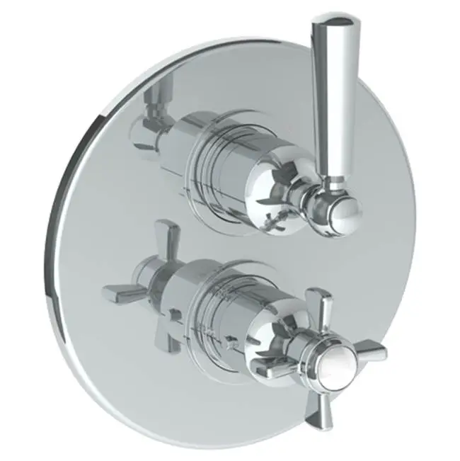 Wall Mounted Thermostatic Shower Trim with built-in control, 7 1/2"