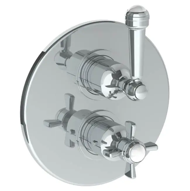 Wall Mounted Thermostatic Shower Trim with built-in control, 7 1/2"