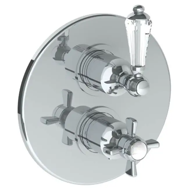Wall Mounted Thermostatic Shower Trim with built-in control, 7 1/2"