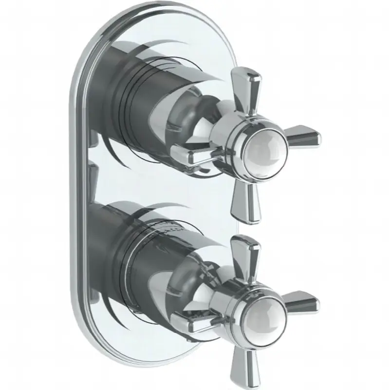 Wall Mounted Mini Thermostatic Shower Trim with built-in control, 3 1/2"