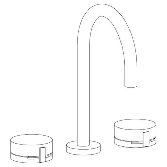 Deck Mounted 3 Hole Extended Lavatory Set