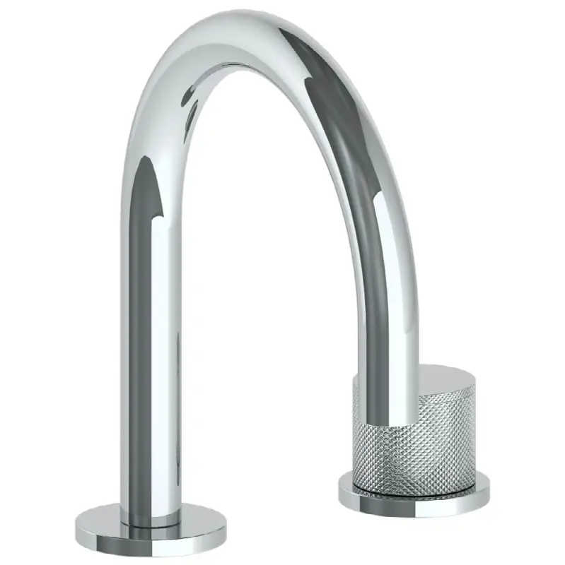 Deck Mounted 2 Hole Gooseneck Lavatory Set with Short Spout