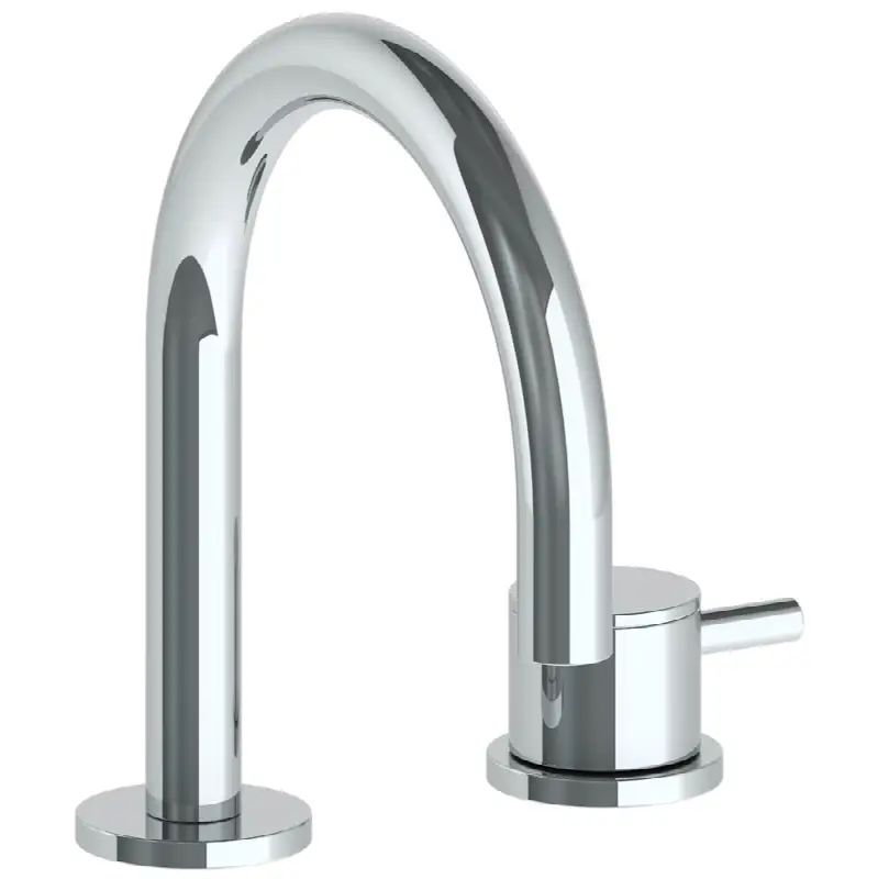Deck Mounted 2 Hole Gooseneck Lavatory Set with Short Spout
