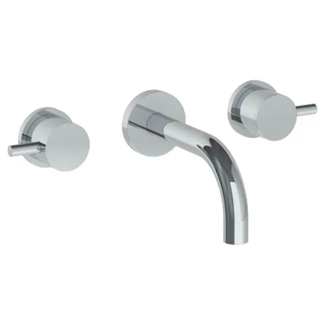 Wall Mounted 3 Hole Lavatory Set with 6" Spout