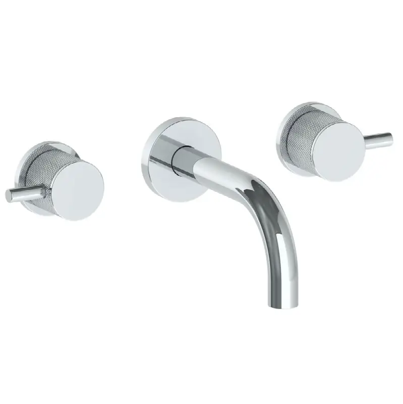 Wall Mounted 3 Hole Lavatory Set with 6" Spout
