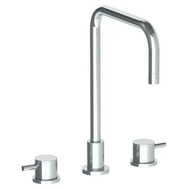 Deck Mounted 3 Hole Square Top Kitchen Faucet