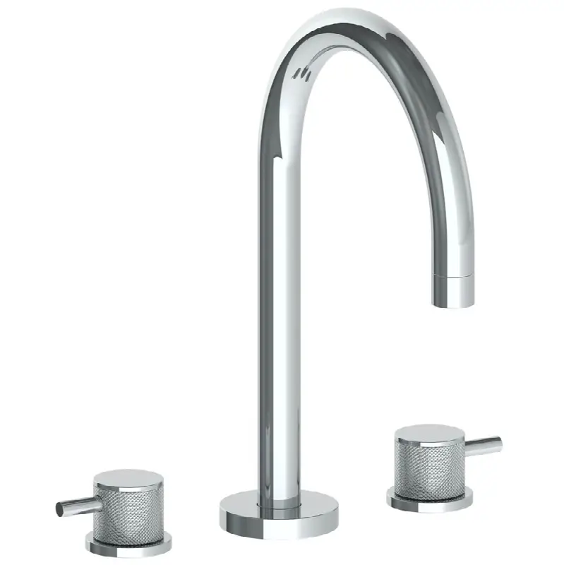 Deck Mounted 3 hole Gooseneck Bath set