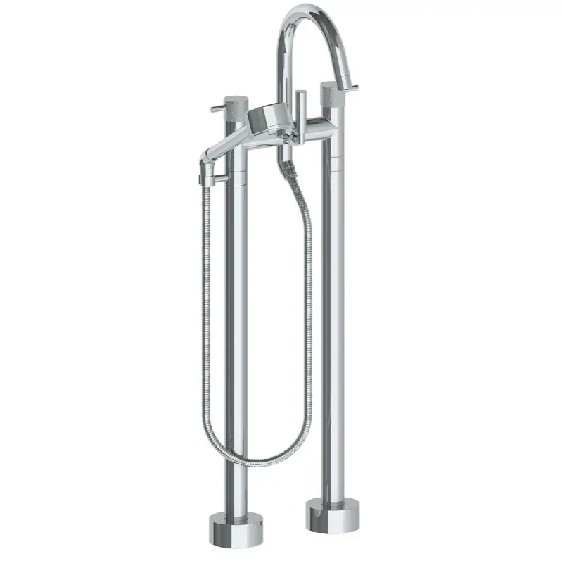 Floor Standing Bath set with Gooseneck Spout and Volume Hand Shower