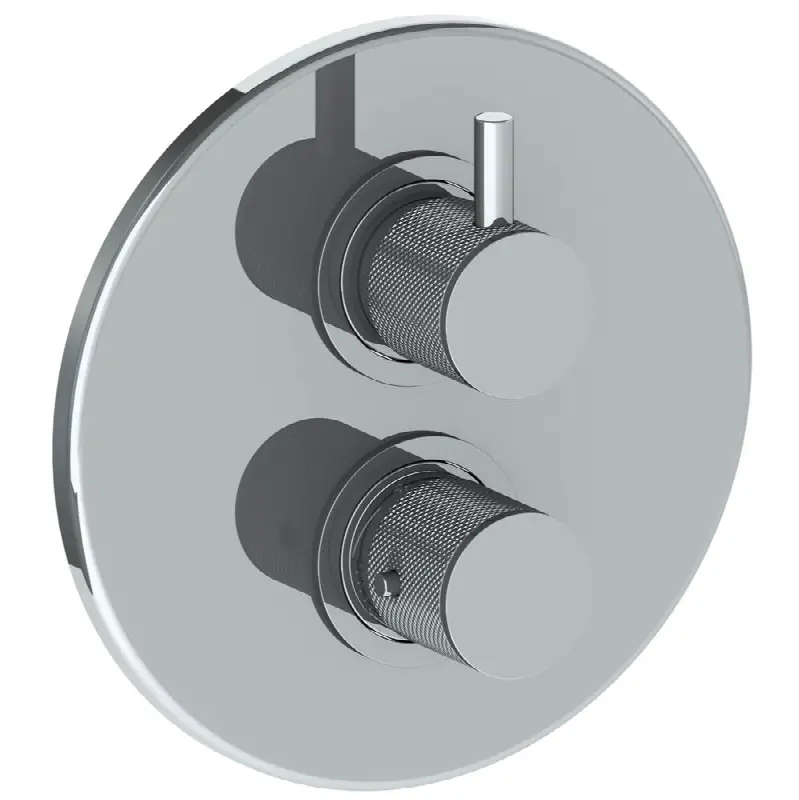 Wall Mounted Thermostatic Shower Trim with built-in control, 7 1/2" dia.