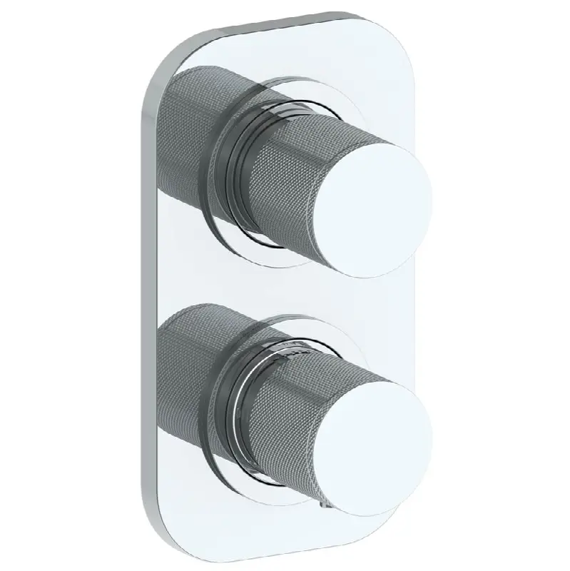 Wall Mounted Mini Thermostatic Shower Trim with built-in control, 3 1/2"